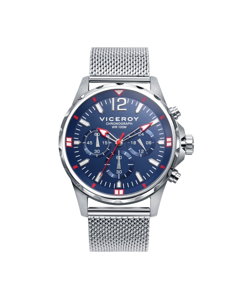 Мужские часы Viceroy Heat из стали с хронографом и миланской сеткой Viceroy, серебро
Мужские часы Viceroy Heat из стали с хронографом и миланской сеткой Viceroy, серебро