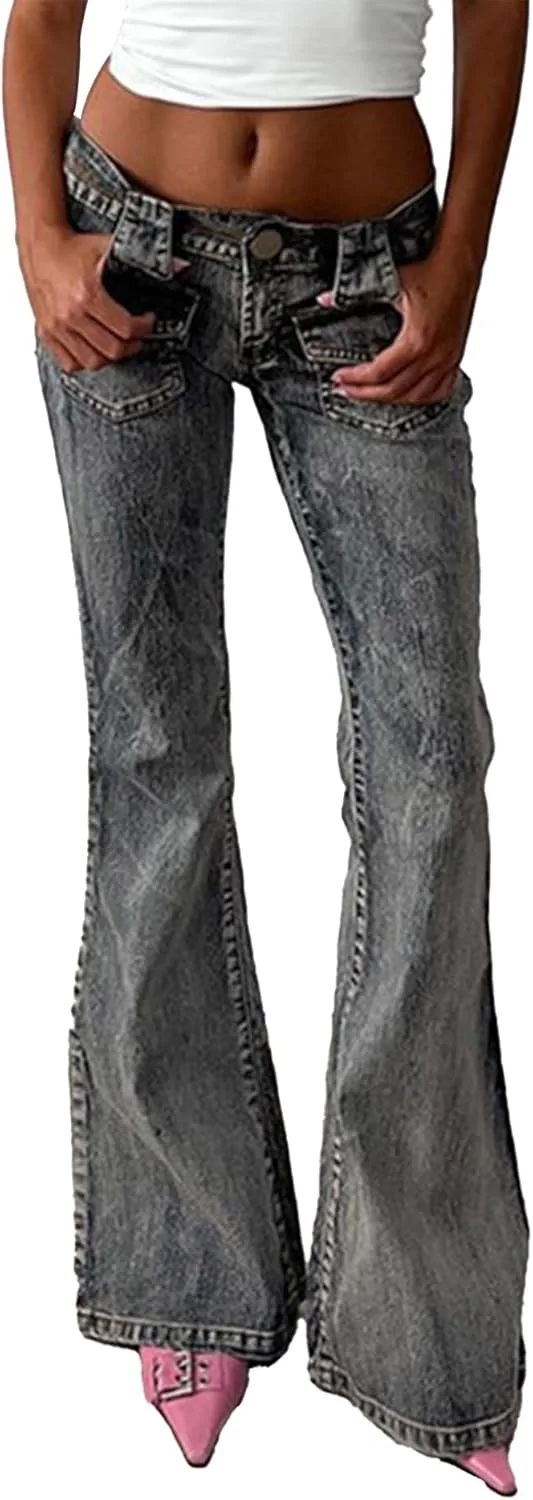 Sexyshine женские джинсы low rise расклешенные с клапанами на карманах
Sexyshine женские джинсы low rise расклешенные с клапанами на карманах