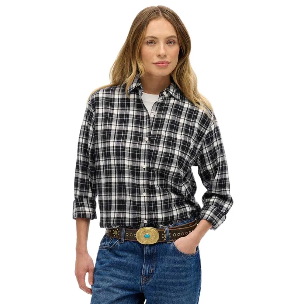 Рубашка с длинным рукавом Superdry Check Flannel Boyfriend, черный
Рубашка с длинным рукавом Superdry Check Flannel Boyfriend, черный