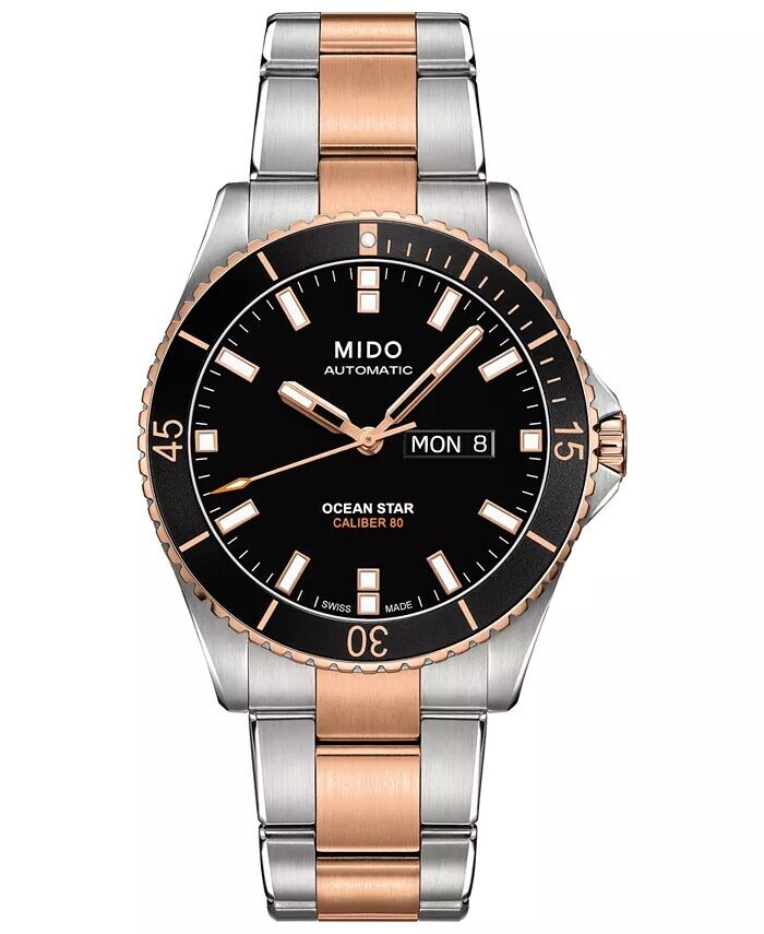 Мужские швейцарские автоматические часы Ocean Star Captain V, двухцветный браслет из нержавеющей стали, 42,5 мм Mido
Мужские швейцарские автоматические часы Ocean Star Captain V, двухцветный браслет из нержавеющей стали, 42,5 мм Mido