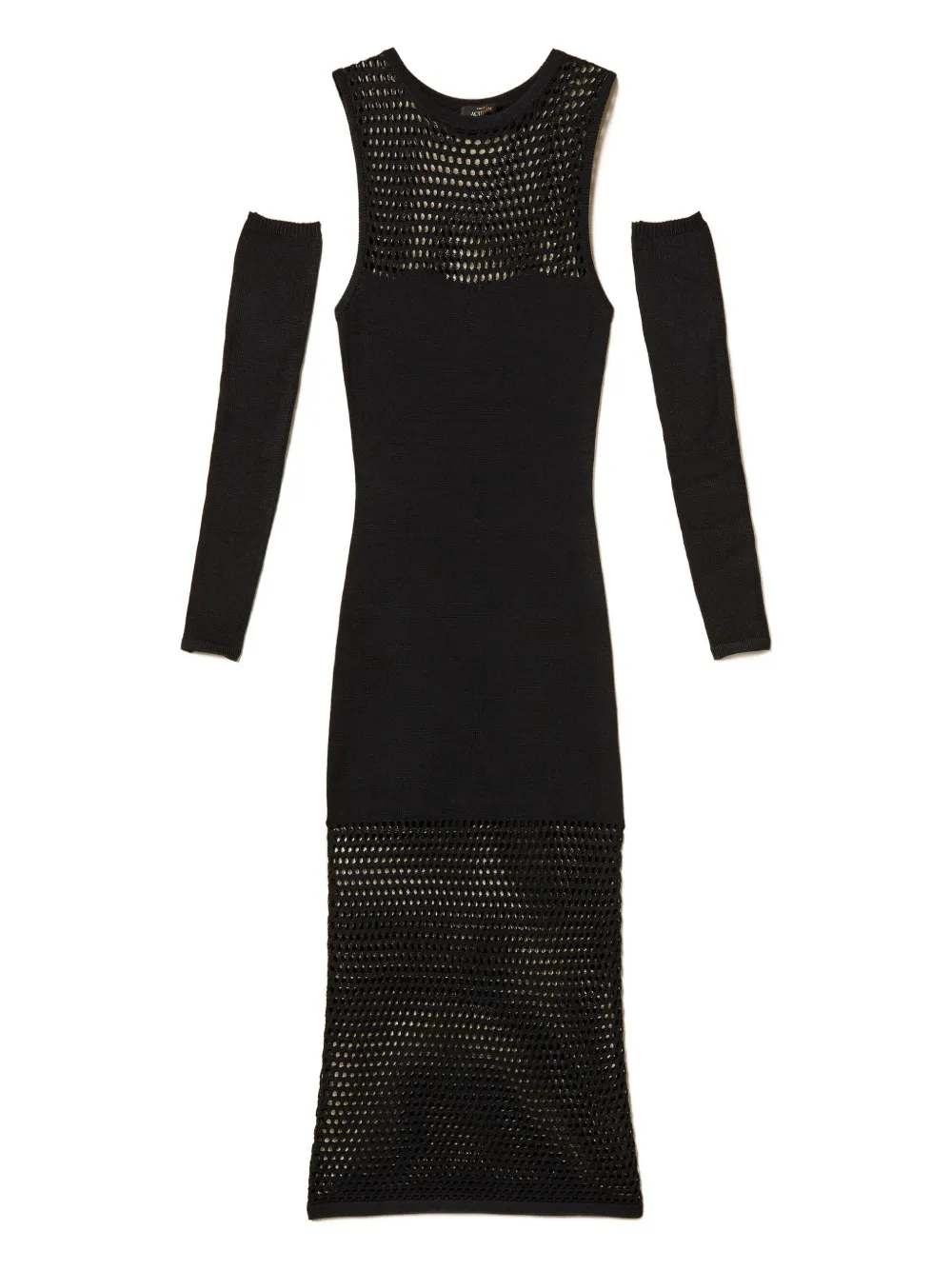 Платье миди без рукавов с вырезами Twinset, черный
Платье миди без рукавов с вырезами Twinset, черный