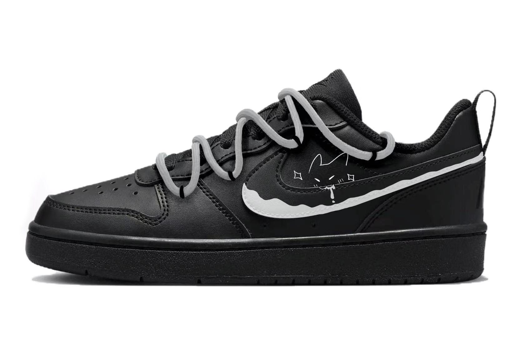 Nike Court Borough Gothic Meow Fun Slip Resistant низкие скейтборд кроссовки Black White детские
Nike Court Borough Gothic Meow Fun Slip Resistant низкие скейтборд кроссовки Black White детские