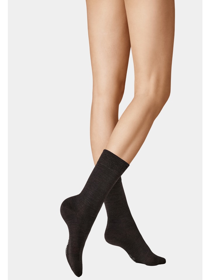 Kunert Мягкие шерстяно-хлопковые носки с не сдавливающей манжетой, коричневого меланжевого цвета
Kunert Мягкие шерстяно-хлопковые носки с не сдавливающей манжетой, коричневого меланжевого цвета
