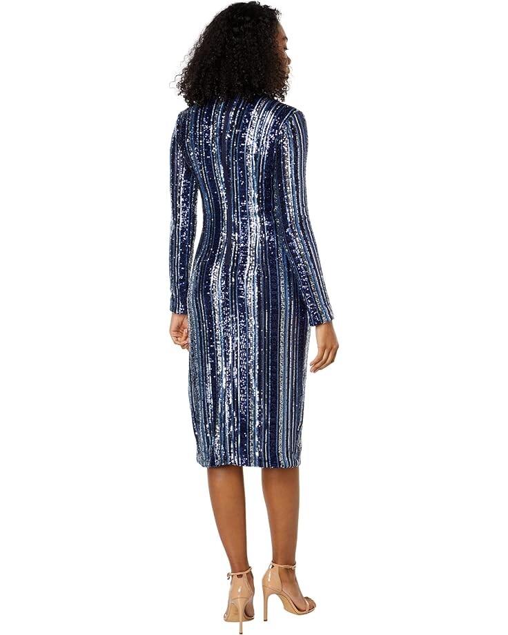 Платье Maggy London Long Sleeve Jewel Neck Midi Dress, цвет Navy/Silver
Платье Maggy London Long Sleeve Jewel Neck Midi Dress, цвет Navy/Silver