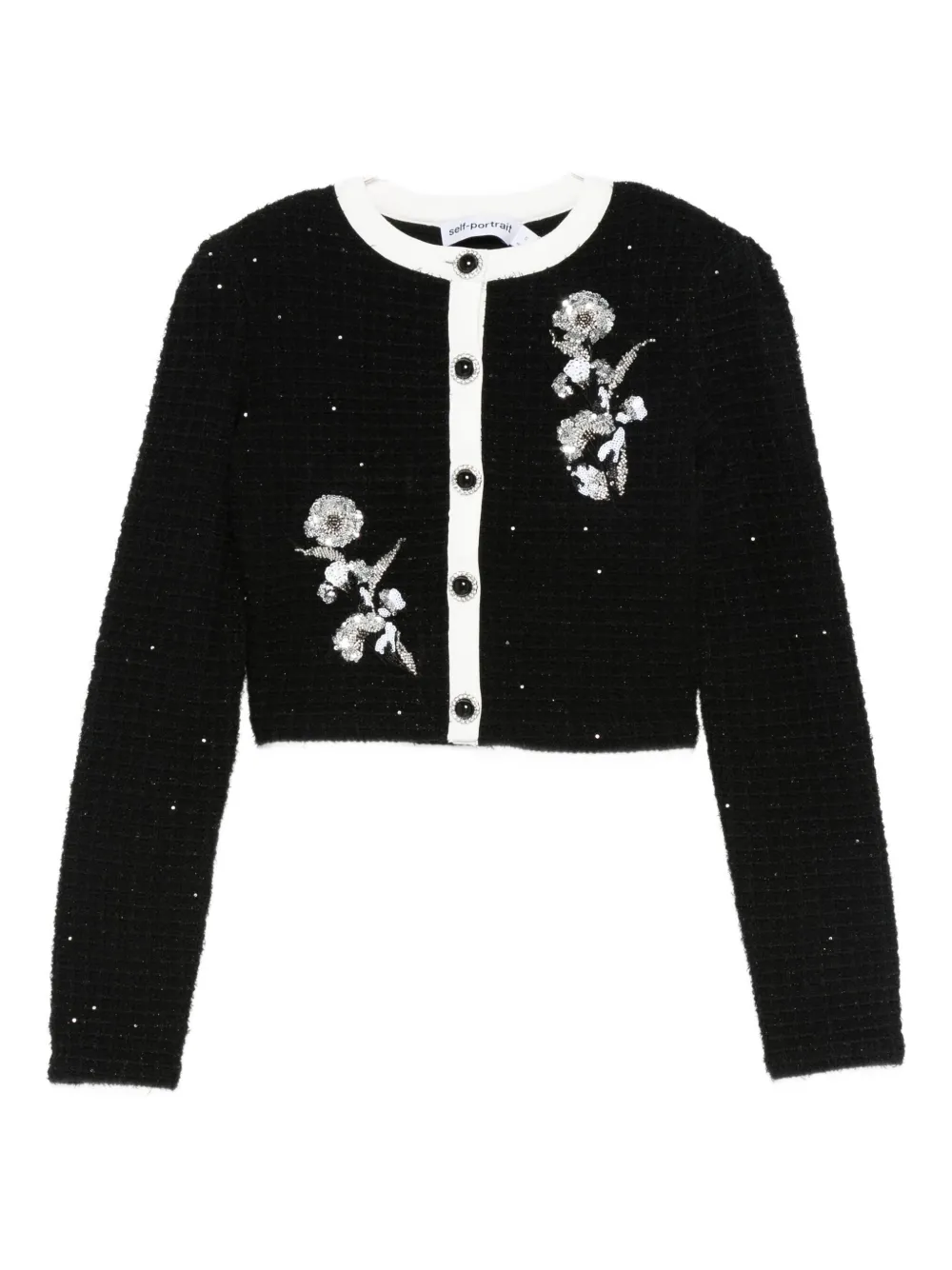 Укороченный приталенный пиджак Self-Portrait, черный
Укороченный приталенный пиджак Self-Portrait, черный