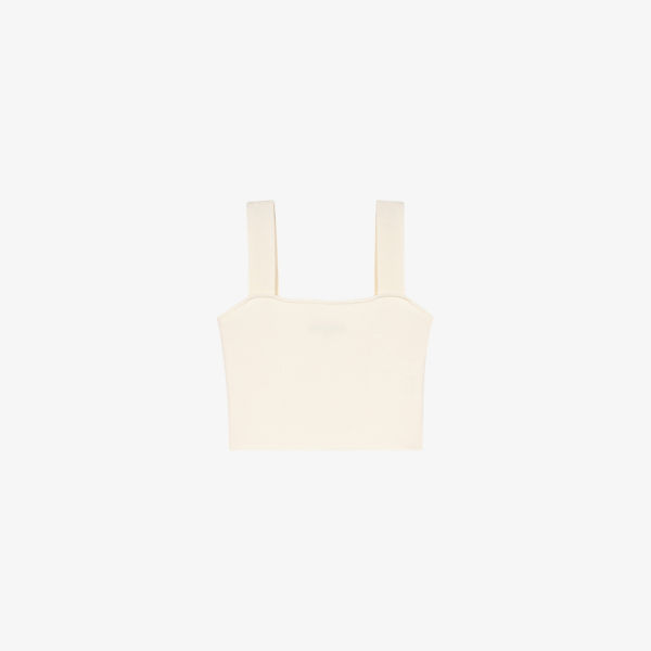 Топ короткий Maje с квадратным вырезом, белый
Топ короткий Maje с квадратным вырезом, белый