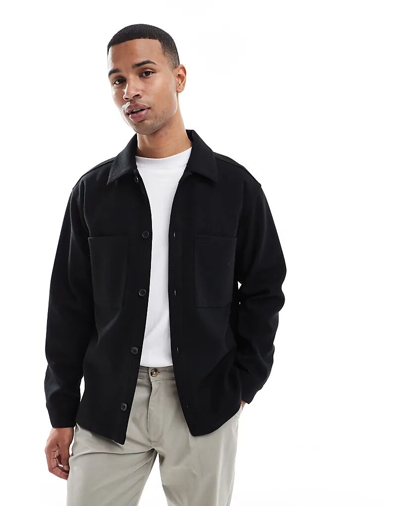 Рубашка Jack & Jones с начесом черного цвета
Рубашка Jack & Jones с начесом черного цвета