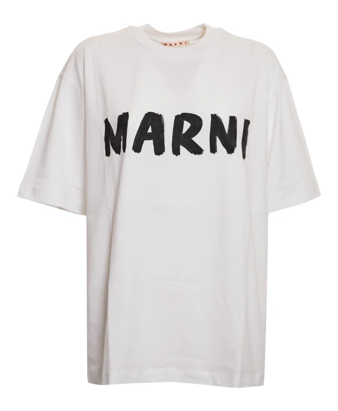 Футболка с логотипом и колье на воротнике Marni, белый
Футболка с логотипом и колье на воротнике Marni, белый