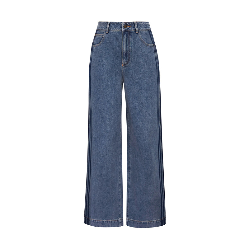 Джинсы Deep Breath с широкими штанинами, синий
Джинсы Deep Breath с широкими штанинами, синий