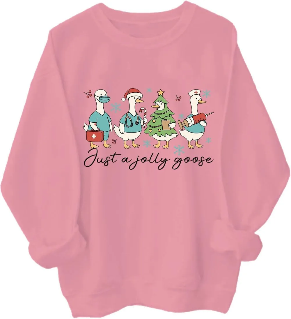 Рождественский свитшот с гусем для медперсонала Czbic
Рождественский свитшот с гусем для медперсонала Czbic