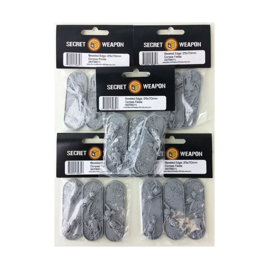 Велосипедные/кавалерийские скошенные подставки 25x70 мм — Поле трупов (5 шт.), Miniature Bases - Corpse Fields
Велосипедные/кавалерийские скошенные подставки 25x70 мм — Поле трупов (5 шт.), Miniature Bases - Corpse Fields