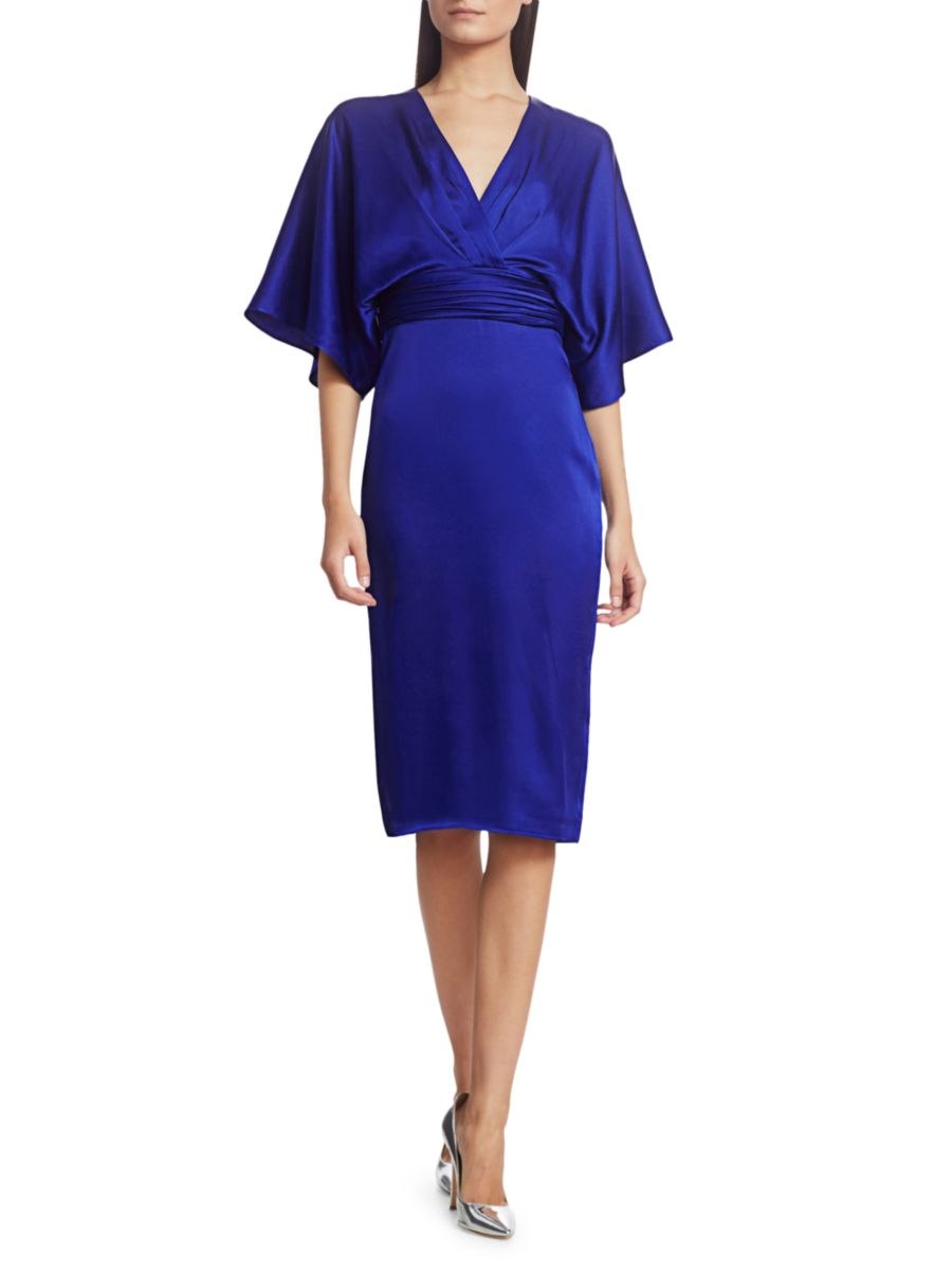 Атласное платье с рукавами Theia, цвет Cobalt
Атласное платье с рукавами Theia, цвет Cobalt