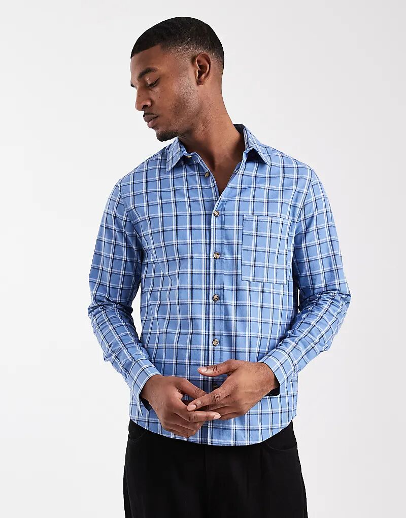Рубашка в клетку классического кроя ASOS DESIGN синего цвета
Рубашка в клетку классического кроя ASOS DESIGN синего цвета
