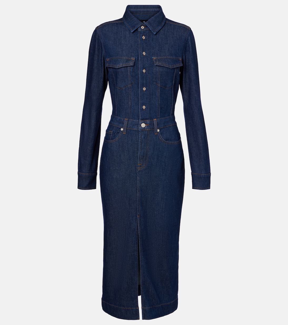 Джинсовое платье-рубашка 7 For All Mankind, Halona
Джинсовое платье-рубашка 7 For All Mankind, Halona