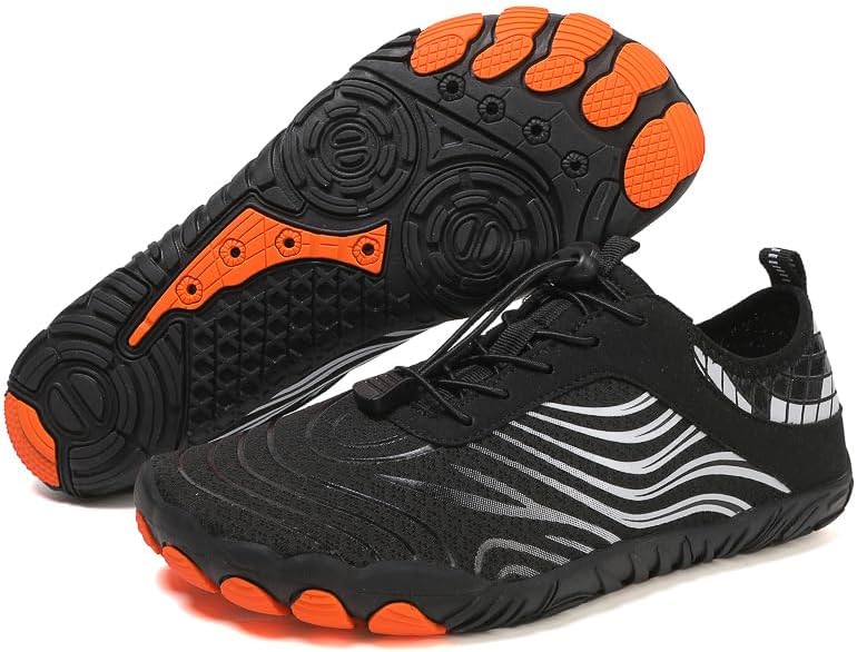 Мужские водные кроссовки с голой стопой, широким носком, быстросохнущие, противоскользящие, дышащие, легкие, для плавания, походов, прогулок, каякинга, дайвинга и серфинга Soft Time Toy, черный
Мужские водные кроссовки с голой стопой, широким носком, быстросохнущие, противоскользящие, дышащие, легкие, для плавания, походов, прогулок, каякинга, дайвинга и серфинга Soft Time Toy, черный