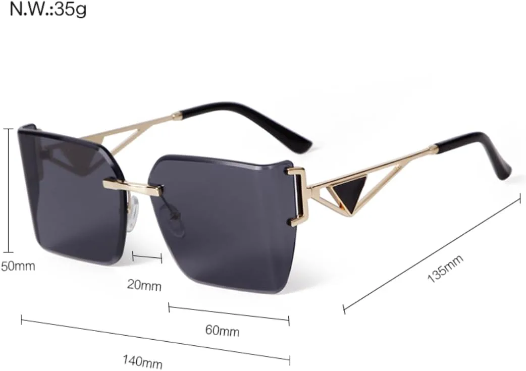 Женские солнцезащитные очки без оправы, увеличенного размера, в винтажном стиле, с градиентными линзами, роскошные очки с защитой от УФ-излучения UV400 VFDHN, 2
Женские солнцезащитные очки без оправы, увеличенного размера, в винтажном стиле, с градиентными линзами, роскошные очки с защитой от УФ-излучения UV400 VFDHN, 2