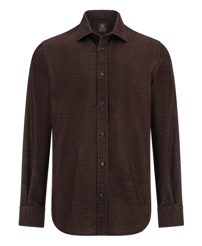 Бархатная рубашка стандартного кроя Boggi Milano, коричневый
Бархатная рубашка стандартного кроя Boggi Milano, коричневый