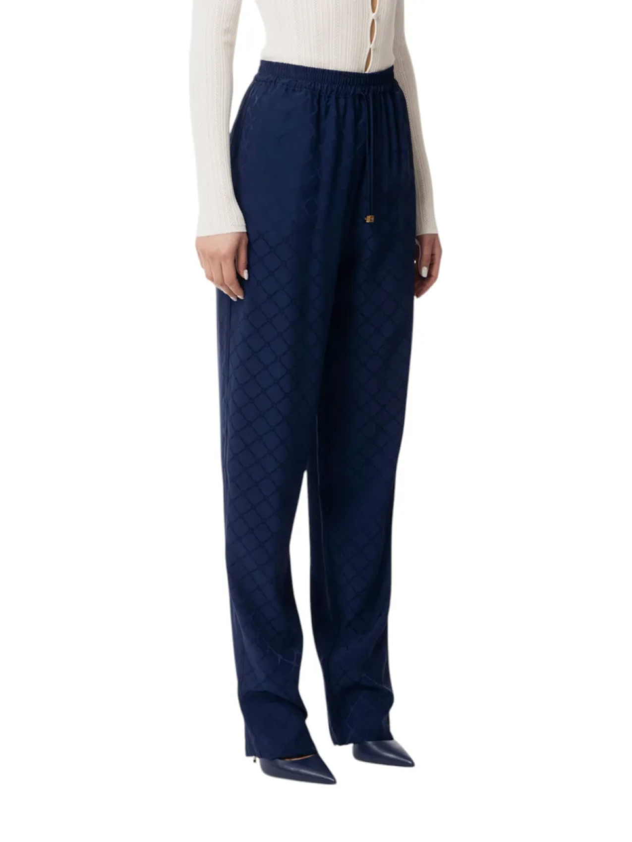 Брюки из ромбовидного жаккарда Elisabetta Franchi, синий
Брюки из ромбовидного жаккарда Elisabetta Franchi, синий