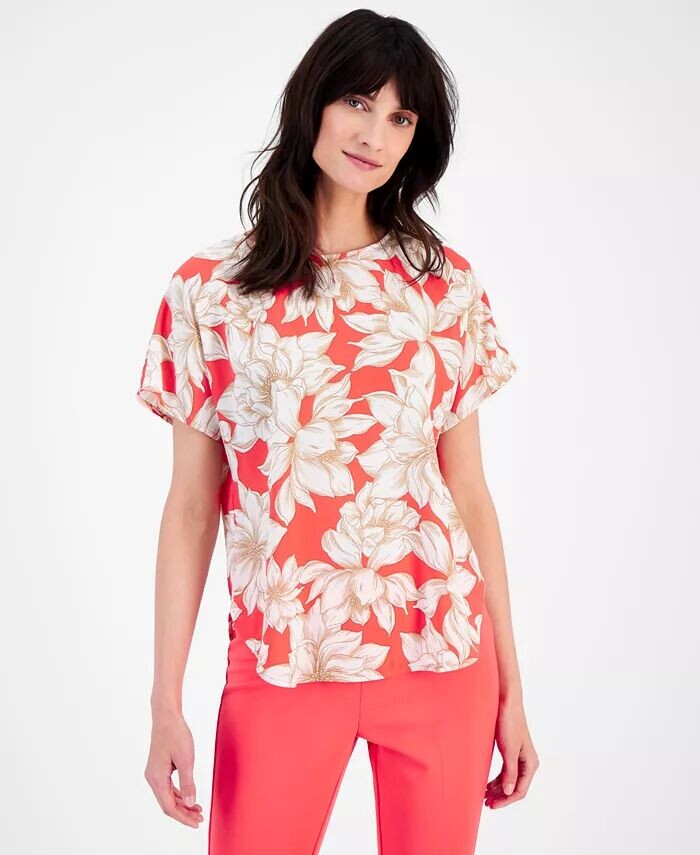 Блуза в горошек с вырезом «лодочка» Anne Klein, красный
Блуза в горошек с вырезом «лодочка» Anne Klein, красный