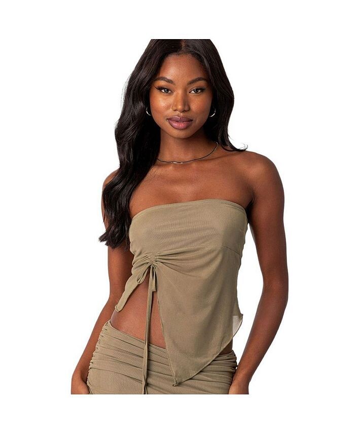 Женский топ-труба из прозрачной сетки асимметричного кроя Joy Edikted, зеленый
Женский топ-труба из прозрачной сетки асимметричного кроя Joy Edikted, зеленый