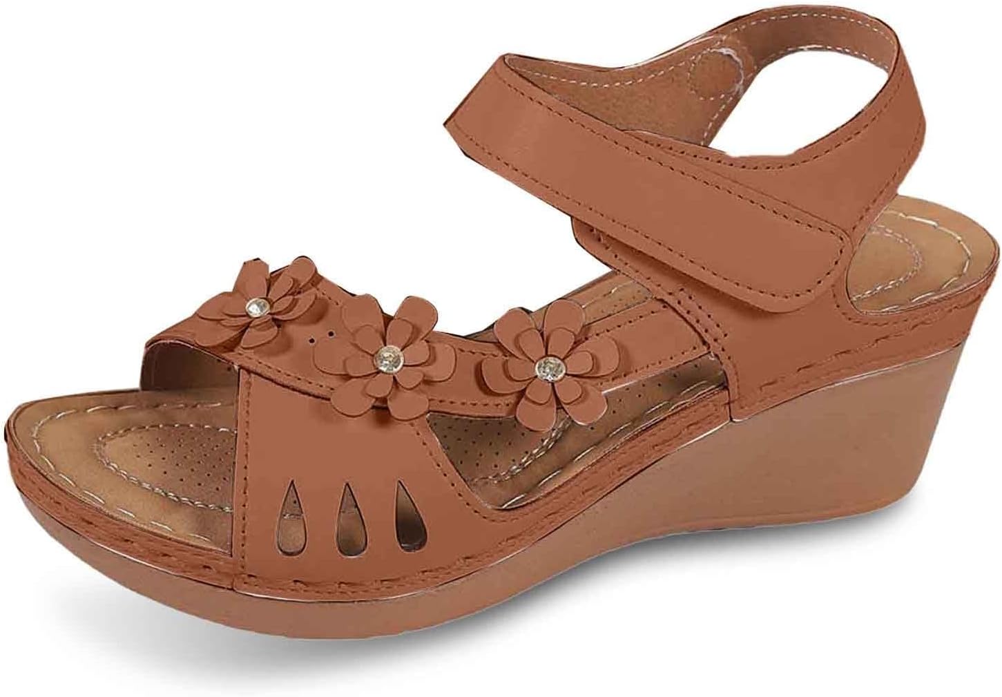 Босоножки на танкетке для женщин, нарядная ортопедическая обувь с поддержкой свода, модные с открытым носком, на платформе, повседневные слипоны, летняя обувь, удобная для ходьбы Toumov, коричневый
Босоножки на танкетке для женщин, нарядная ортопедическая обувь с поддержкой свода, модные с открытым носком, на платформе, повседневные слипоны, летняя обувь, удобная для ходьбы Toumov, коричневый