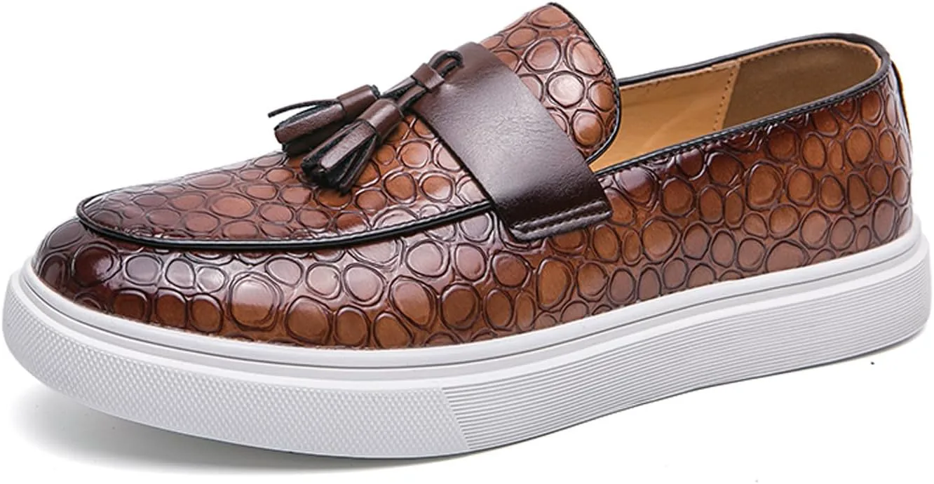 Мужские лоферы Santimon Slip On с кисточками, повседневные, из кожи, для официальных мероприятий, свадьбы, модные туфли для смокинга и летней прогулки, коричневый
Мужские лоферы Santimon Slip On с кисточками, повседневные, из кожи, для официальных мероприятий, свадьбы, модные туфли для смокинга и летней прогулки, коричневый