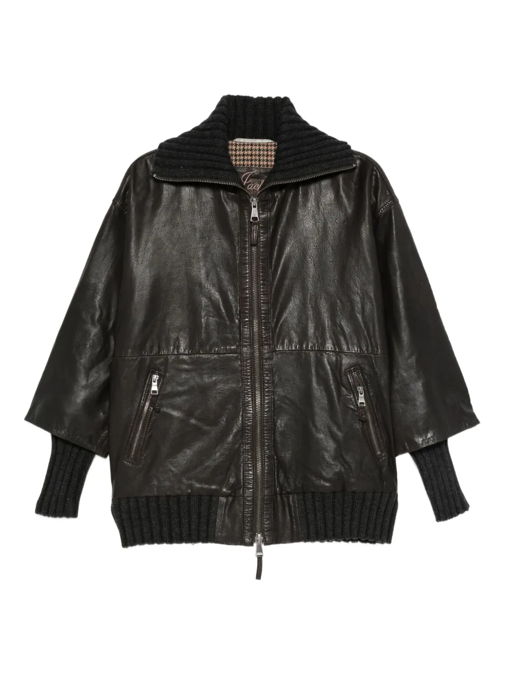 Кожаная куртка Fenice с вязаной манжетой The Jackie Leathers, черный
Кожаная куртка Fenice с вязаной манжетой The Jackie Leathers, черный