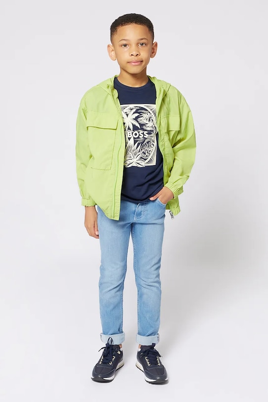 Детская хлопковая футболка Boss, темно-синий
Детская хлопковая футболка Boss, темно-синий