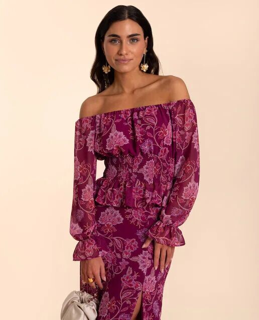 Женская блузка с вырезом бардо и присборенной талией The-Are, розовый
Женская блузка с вырезом бардо и присборенной талией The-Are, розовый