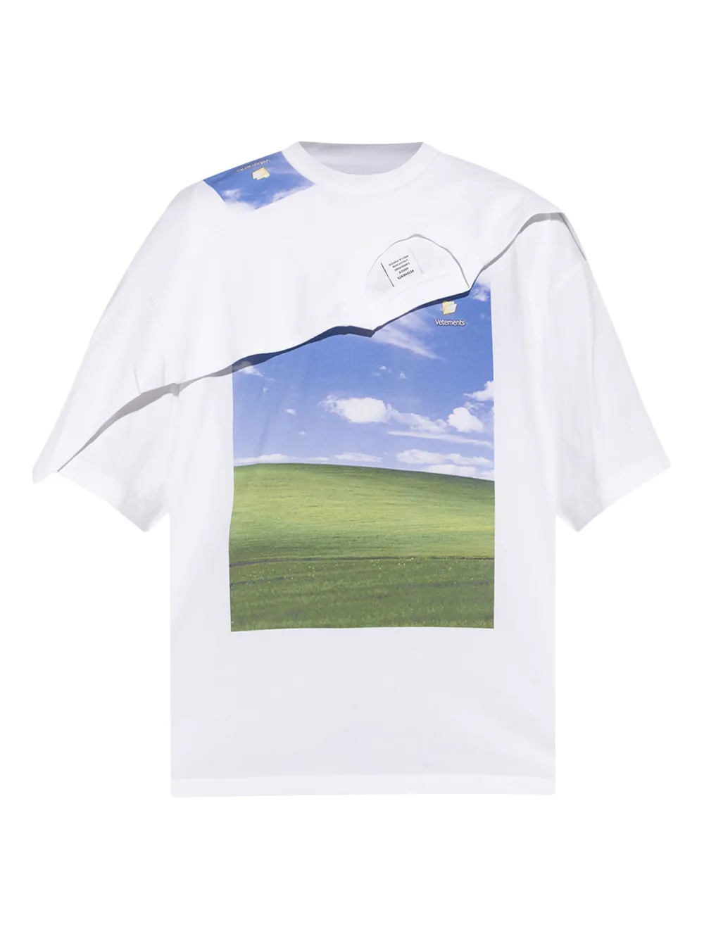 Многослойная футболка с графичным принтом Vetements, белый
Многослойная футболка с графичным принтом Vetements, белый