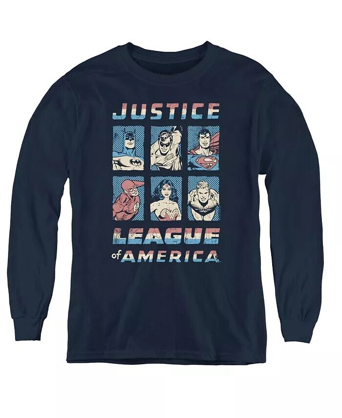 Длинные рукава толстовка Boys of America Youth American League Justice League, синий
Длинные рукава толстовка Boys of America Youth American League Justice League, синий