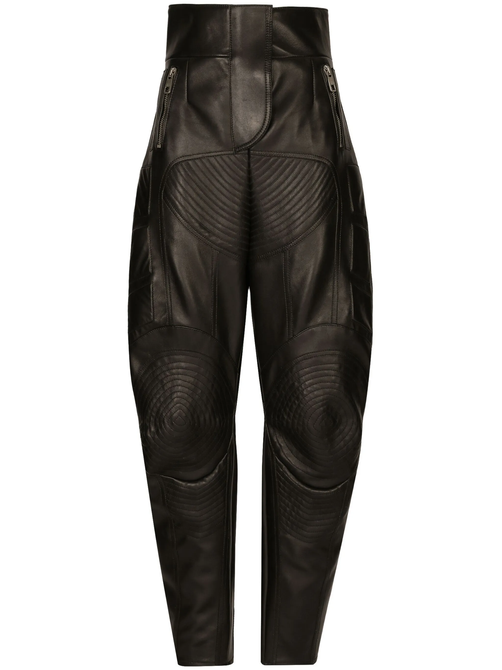 Кожаные брюки с завышенной талией и вставками Dolce & Gabbana, черный
Кожаные брюки с завышенной талией и вставками Dolce & Gabbana, черный