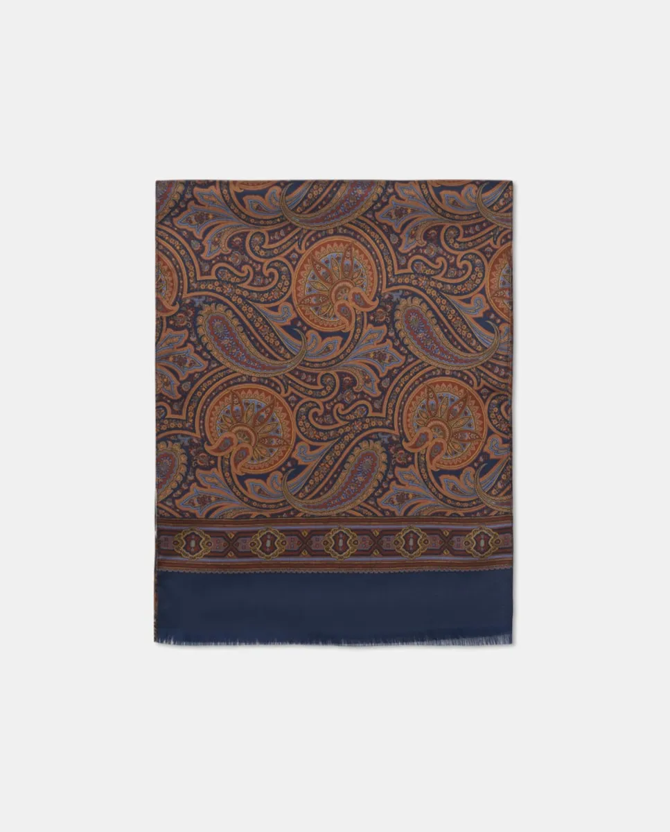 Шелковый платок с узором Emidio Tucci, темно-синий
Шелковый платок с узором Emidio Tucci, темно-синий