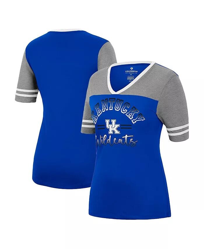 Женская королевская серая футболка Kentucky Wildcats с v-образным вырезом There You Are Colosseum
Женская королевская серая футболка Kentucky Wildcats с v-образным вырезом There You Are Colosseum