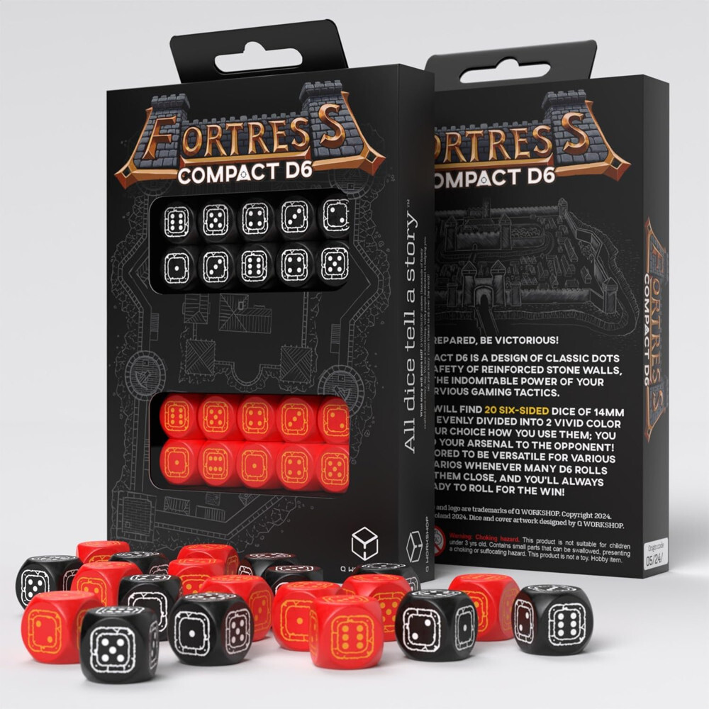 Аксессуары Q-Workshop Fortress Compact d6 Set: Black & Red (20)
Аксессуары Q-Workshop Fortress Compact d6 Set: Black & Red (20)
