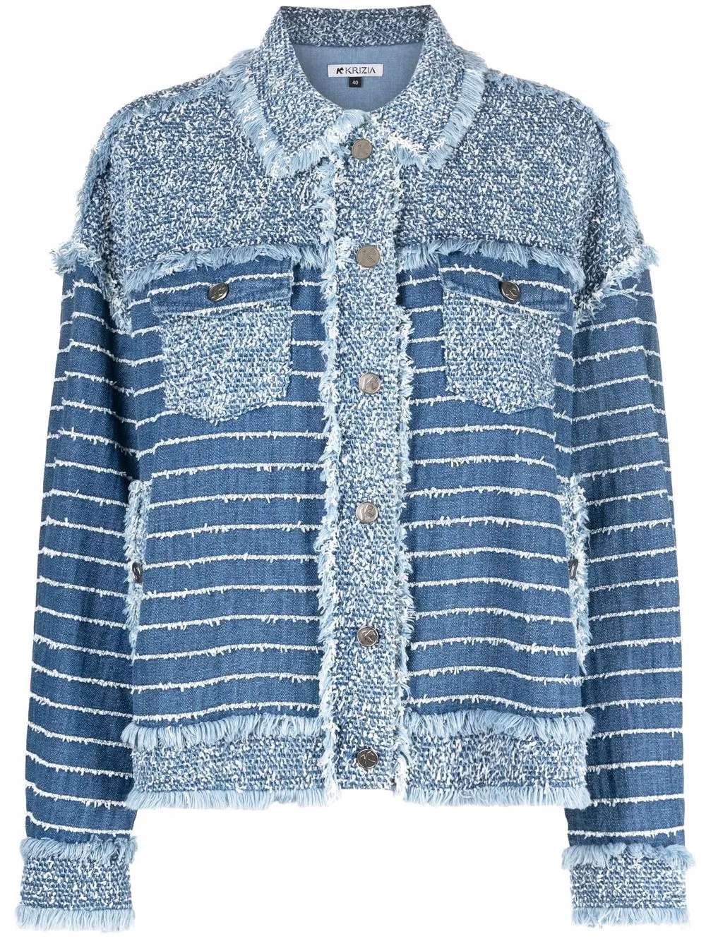 Джинсовая куртка-рубашка со вставками Krizia, синий
Джинсовая куртка-рубашка со вставками Krizia, синий
