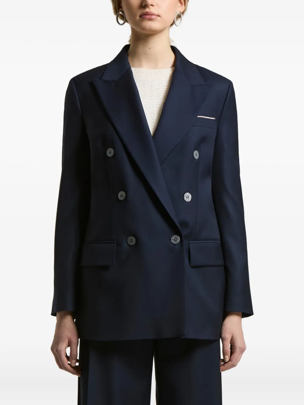 Двубортный пиджак Peserico, синий
Двубортный пиджак Peserico, синий