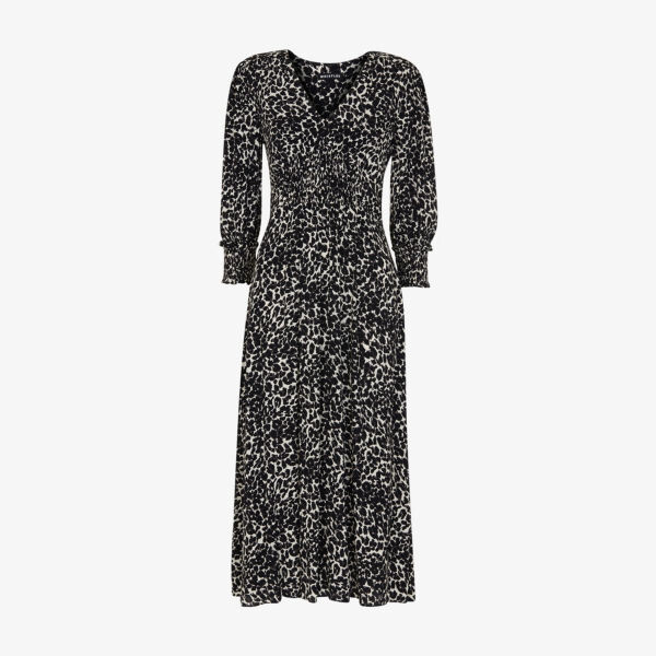 Тканое платье миди Shadow с леопардовым принтом Whistles, черный
Тканое платье миди Shadow с леопардовым принтом Whistles, черный
