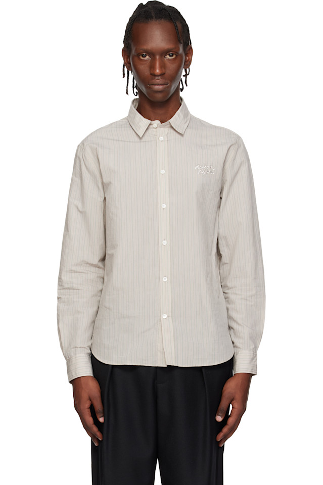 Maison Kitsuné Бежевая повседневная рубашка с надписью «maison kitsuné»
Maison Kitsuné Бежевая повседневная рубашка с надписью «maison kitsuné»