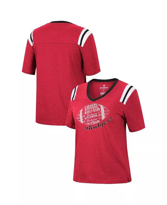 Женская футболка Heathered Red Wisconsin Badgers 15 Min Early Football с v-образным вырезом Colosseum
Женская футболка Heathered Red Wisconsin Badgers 15 Min Early Football с v-образным вырезом Colosseum