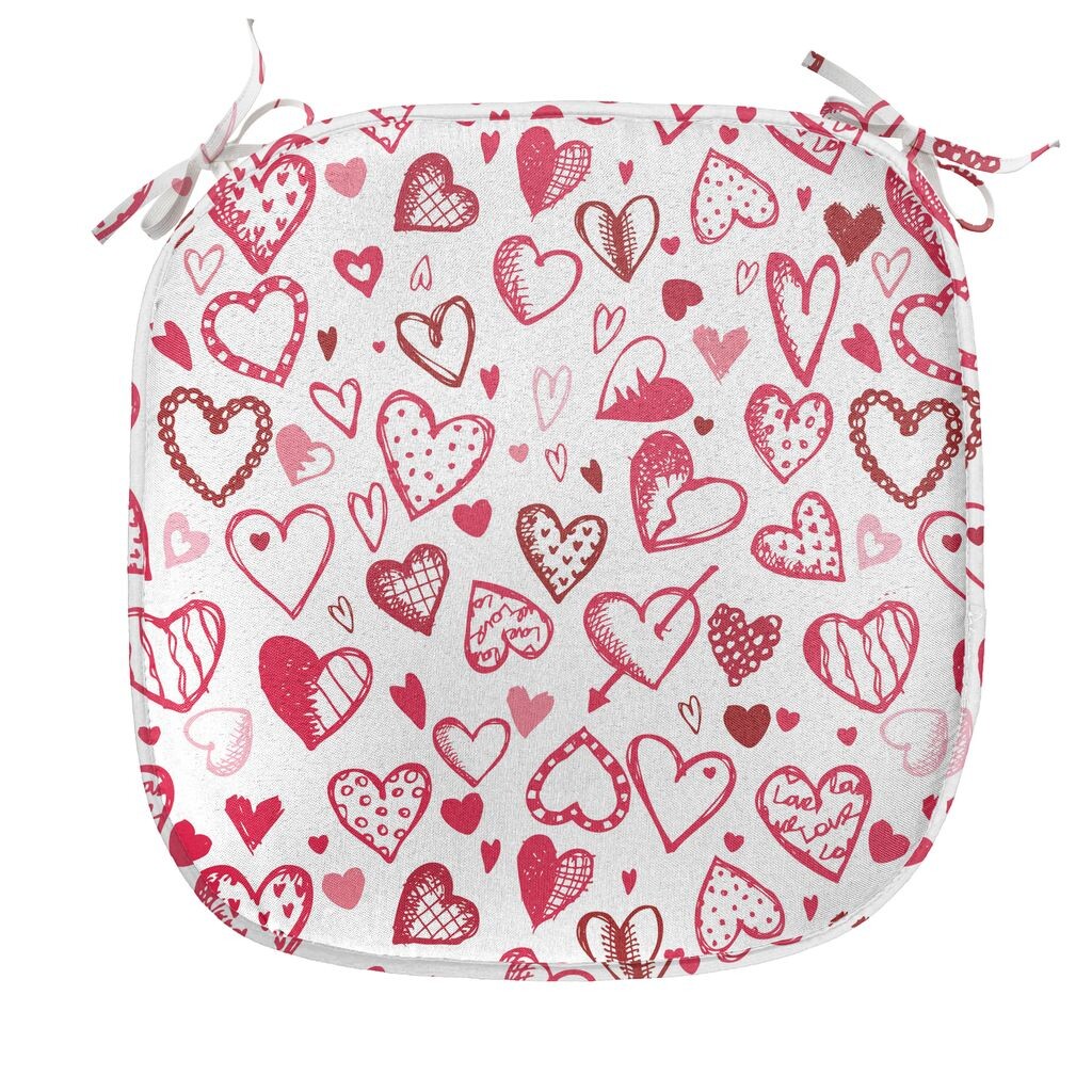 Подушка для обеденного стула ABAKUHAUS Valentines, сердечки в стиле эскиза, декоративная водонепроницаемая подушка с ремнями для кухонных сидений, 40 см x 40 см, рубиново-розовый белый
Подушка для обеденного стула ABAKUHAUS Valentines, сердечки в стиле эскиза, декоративная водонепроницаемая подушка с ремнями для кухонных сидений, 40 см x 40 см, рубиново-розовый белый