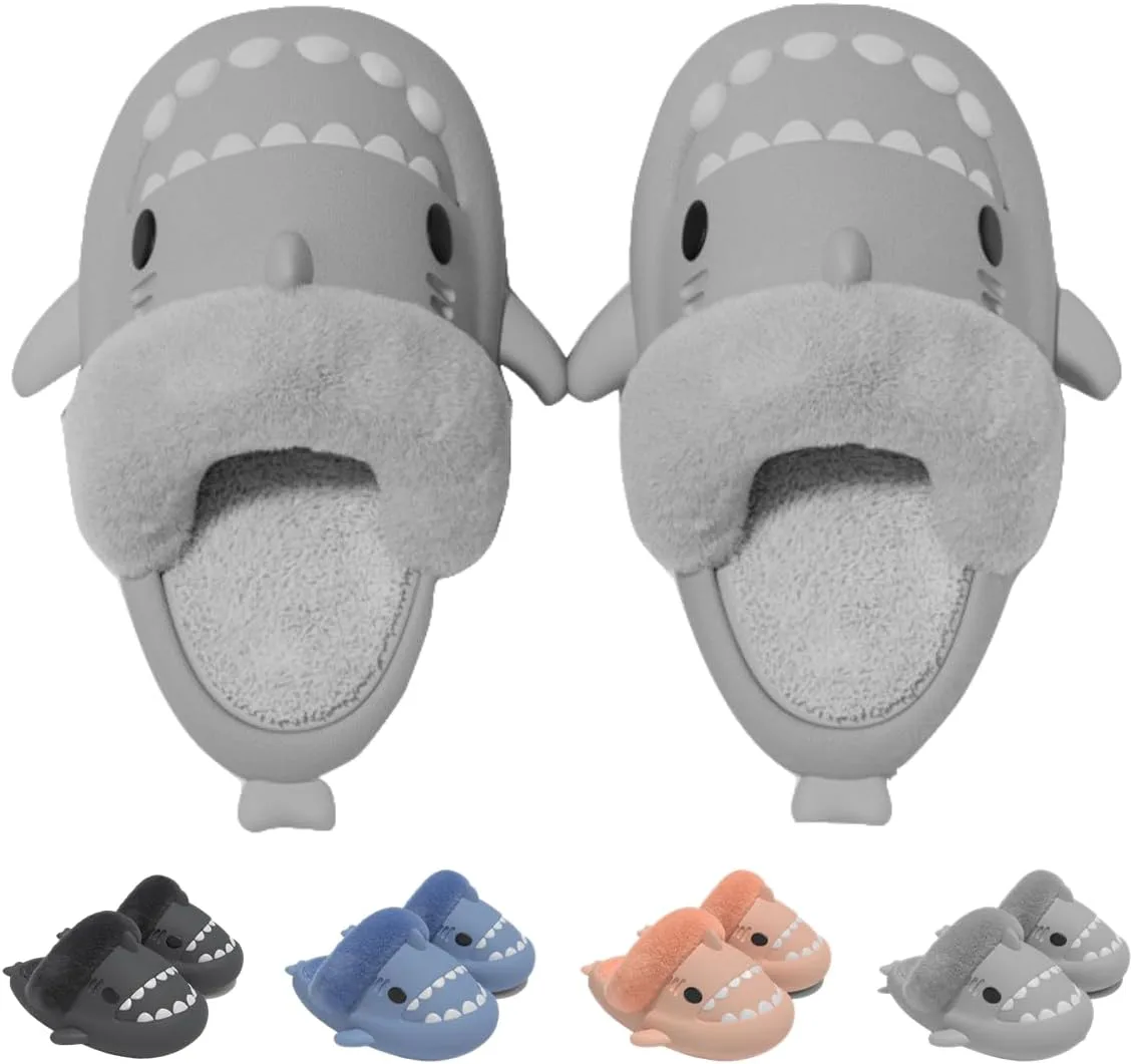 Тапочки с акулой для женщин и мужчин, милые мультяшные плюшевые пушистые домашние тапочки с эффектом памяти, теплые зимние тапочки для дома VTTDB, серый
Тапочки с акулой для женщин и мужчин, милые мультяшные плюшевые пушистые домашние тапочки с эффектом памяти, теплые зимние тапочки для дома VTTDB, серый