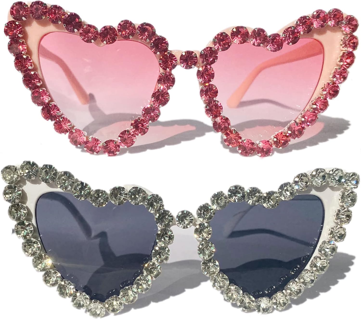 Модные женские солнцезащитные очки с сердечками и стразами, ретро-очки с блестками в форме сердца, женские солнцезащитные очки для вечеринки с бриллиантами, розовые очки mincl, 2pcs-pink&white
Модные женские солнцезащитные очки с сердечками и стразами, ретро-очки с блестками в форме сердца, женские солнцезащитные очки для вечеринки с бриллиантами, розовые очки mincl, 2pcs-pink&white