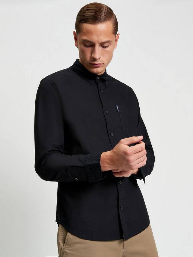 Хлопковая оксфордская рубашка Signature Ben Sherman, Black
Хлопковая оксфордская рубашка Signature Ben Sherman, Black