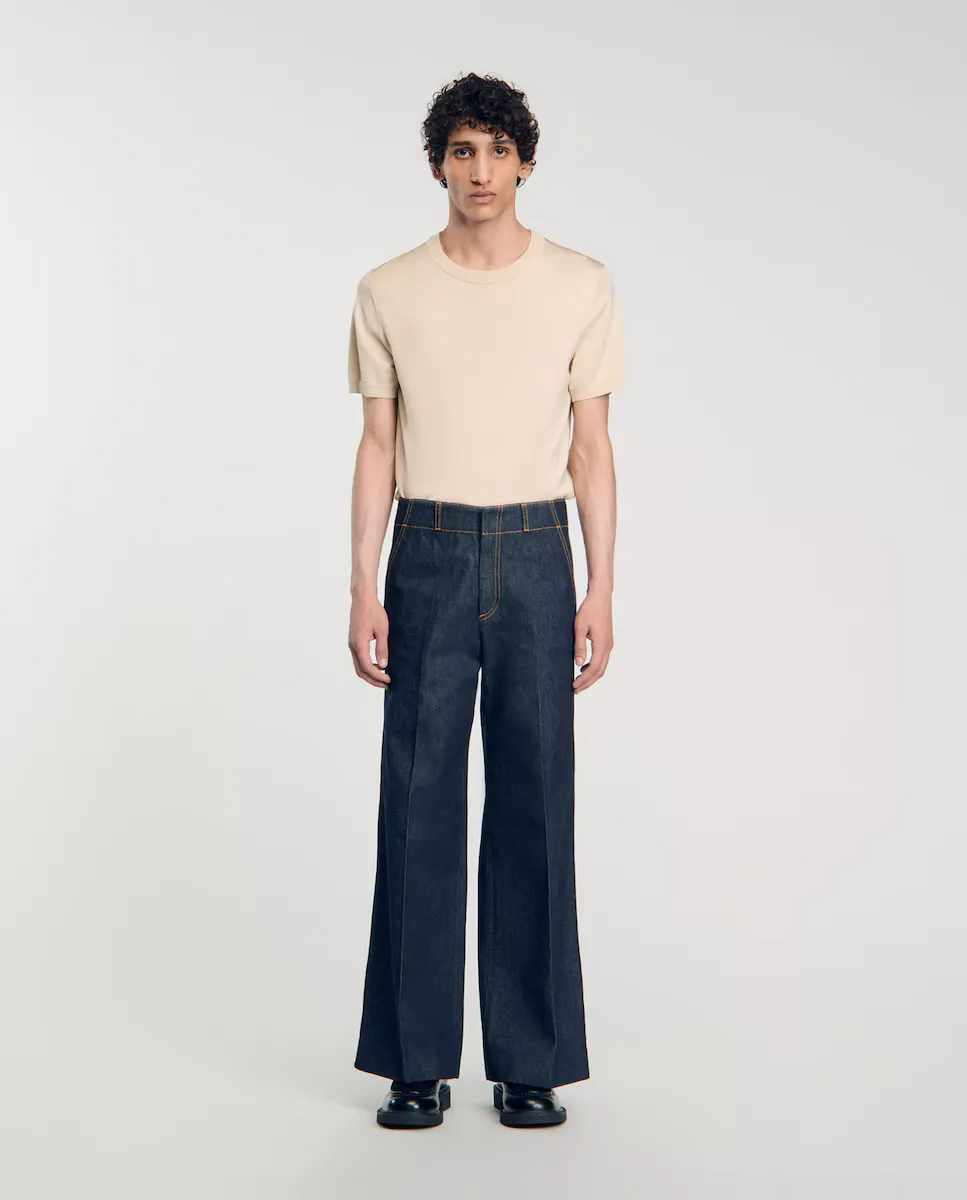 Мужские широкие расклешенные джинсы Sandro, синий
Мужские широкие расклешенные джинсы Sandro, синий