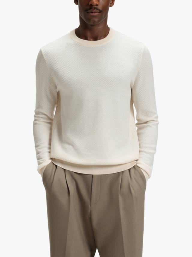 BOSS H Habito свитер с воротником-гольф из шерсти и хлопка в рубчик HUGO BOSS, Open White
BOSS H Habito свитер с воротником-гольф из шерсти и хлопка в рубчик HUGO BOSS, Open White