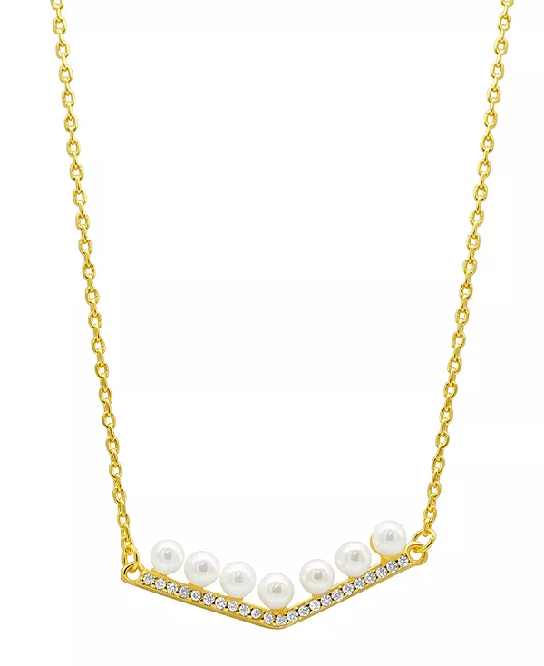 V-Образное ожерелье с имитацией жемчуга, покрытое 14-каратным золотом Adornia, gold
V-Образное ожерелье с имитацией жемчуга, покрытое 14-каратным золотом Adornia, gold