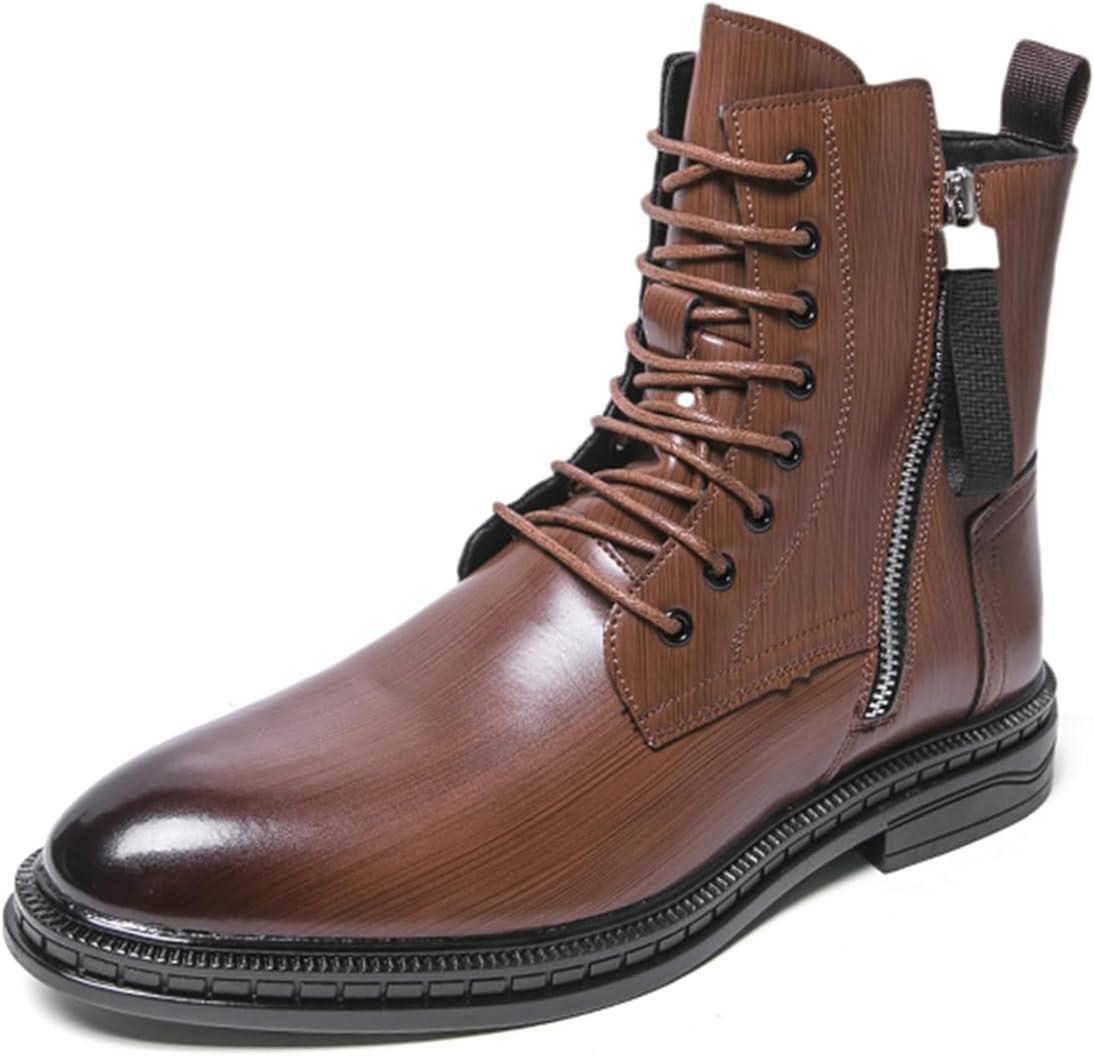 Мужские премиальные кожаные ботинки Челси на шнуровке с боковой молнией, легкие, мягкие, удобные, с зауженным носком, тактические ботинки для официального, делового, офисного, свадебного, вечернего и повседневного ношения Psieicwm, коричневый
Мужские премиальные кожаные ботинки Челси на шнуровке с боковой молнией, легкие, мягкие, удобные, с зауженным носком, тактические ботинки для официального, делового, офисного, свадебного, вечернего и повседневного ношения Psieicwm, коричневый