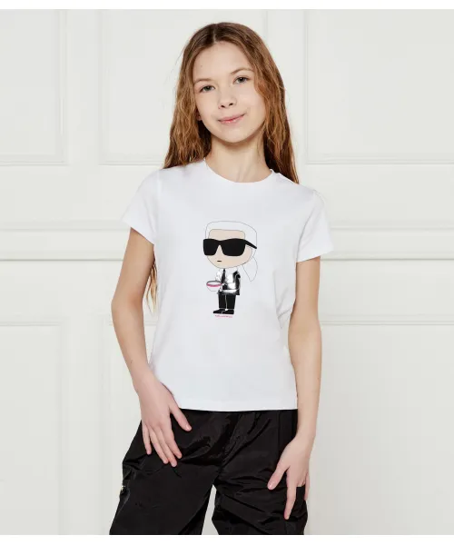 Футболка Regular fit Karl Lagerfeld Kids, белый 
Футболка Regular fit Karl Lagerfeld Kids, белый