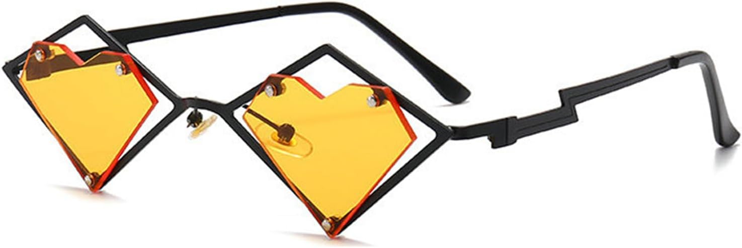 Солнцезащитные очки без оправы Helena Love Heart, винтажные, конфетного цвета, женские, с полой оправой, панк-очки, для вечеринок, с защитой от УФ-излучения UV400, Yellow
Солнцезащитные очки без оправы Helena Love Heart, винтажные, конфетного цвета, женские, с полой оправой, панк-очки, для вечеринок, с защитой от УФ-излучения UV400, Yellow